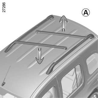 E-GUIDE.RENAULT.COM / Kangoo-2-ph2 / Saque el máximo partido a las  características de confort de su vehículo / BARRAS DE TECHO